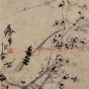 1992年 黄胄《梅花》国画花鸟作品图片鉴赏