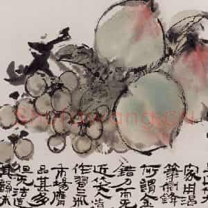 黄胄《仿虚谷笔意图》国画花鸟作品图片鉴赏