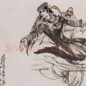 1989年 黄胄《新疆舞》国画人物作品图片鉴赏