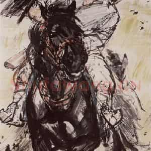 1981年 黄胄《打猎》国画综合作品图片鉴赏
