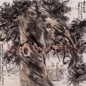 1983年 黄胄《虚谷和尚像》国画综合作品图片鉴赏