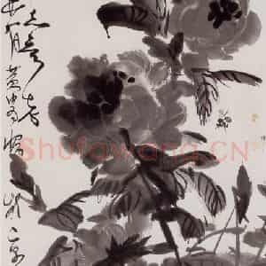 1976年 黄胄《水墨花卉》国画花鸟作品图片鉴赏