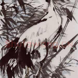 1984年 黄胄《鹤》国画花鸟作品图片鉴赏