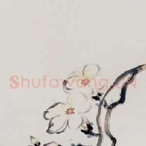 张大千《玉兰图》国画花鸟作品图片鉴赏