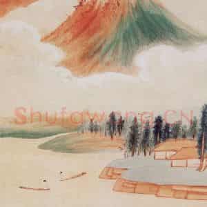 张大千《白云绕山图》国画山水作品图片鉴赏
