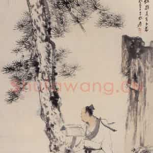 张大千《谢枋得旬图》国画人物作品图片鉴赏