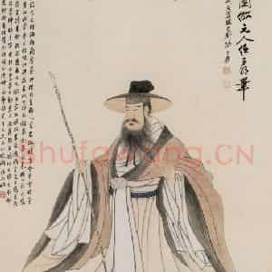张大千《东坡居士笠屐图》国画人物作品图片鉴赏