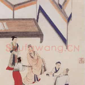 张大千《赠刀图》国画人物作品图片鉴赏