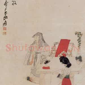 张大千《宋人觅句图》国画人物作品图片鉴赏