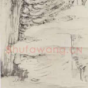 张大千《黄山奇峰图》国画山水作品图片鉴赏