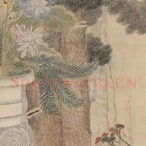 清代 任熊《瑶池祝寿图》国画人物作品图片鉴赏