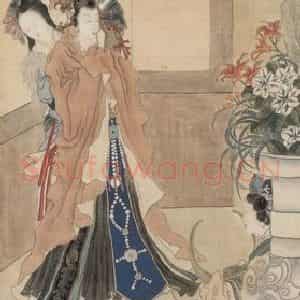 清代 任熊《瑶池祝寿图》国画人物作品图片鉴赏