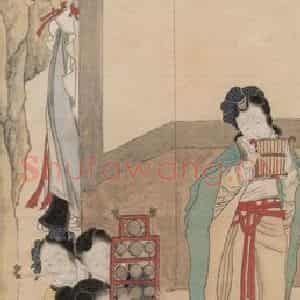 清代 任熊《瑶池祝寿图》国画人物作品图片鉴赏