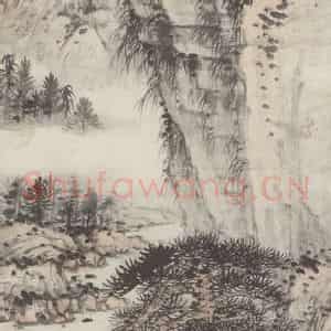 黄君璧《山水》国画山水作品图片鉴赏