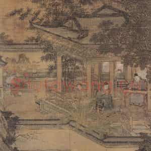 明代《楼阁人物图》国画人物作品图片鉴赏