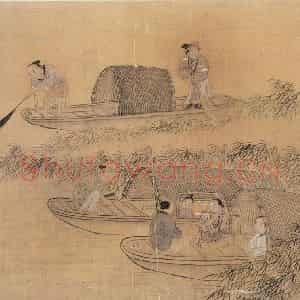 明代《渔家乐》国画综合作品图片鉴赏
