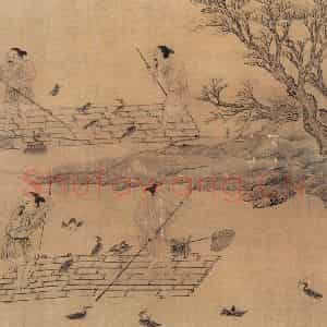 明代《渔家乐》国画综合作品图片鉴赏