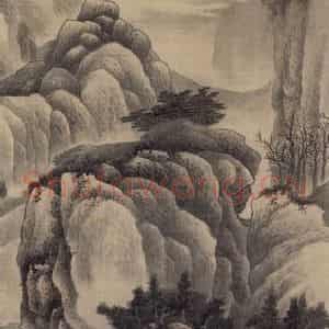 清代 龚贤《天半峨眉图》国画山水作品图片鉴赏