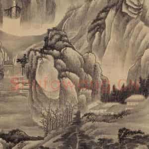清代 龚贤《天半峨眉图》国画山水作品图片鉴赏