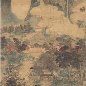 清代 顾符稹《山深林密图》国画山水作品图片鉴赏