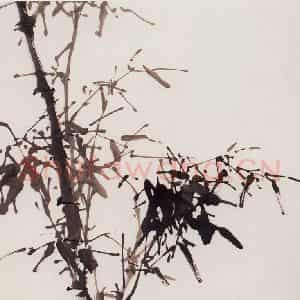 1987年 董寿平《雨中劲节》国画花鸟写意作品图片鉴赏