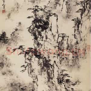 1988年 董寿平《黄山》国画山水写意作品图片鉴赏