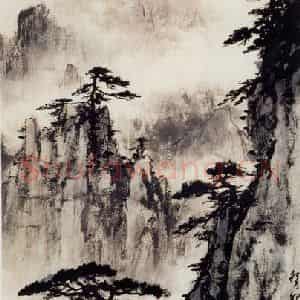 1963年 董寿平《黄山》国画山水写意作品图片鉴赏