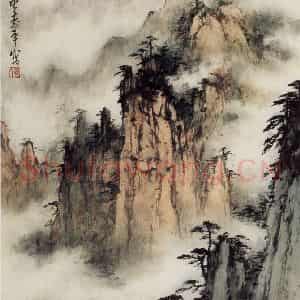 1978年 董寿平《黄山》国画山水写意作品图片鉴赏