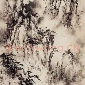 1981年 董寿平《黄山》国画山水写意作品图片鉴赏