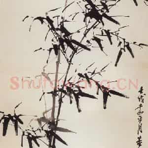 1982年 董寿平《墨竹》国画花鸟写意作品图片鉴赏