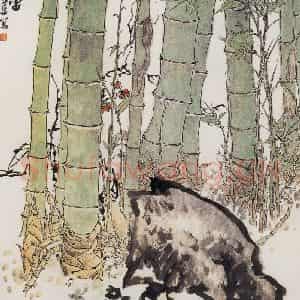 1962年 郭味蕖《惊雷》国画花鸟兼工带写作品图片鉴赏