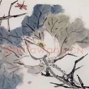 1964年 郭味蕖《晓妆》国画花鸟写意作品图片鉴赏