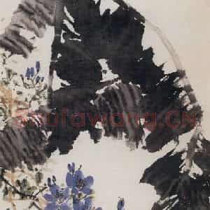 60年代 郭味蕖《芭蕉杜鹃》国画花鸟写意作品图片鉴赏