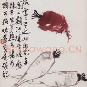60年代末 郭味蕖《蔬果册页》国画花鸟写意作品图片鉴赏