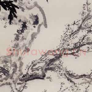 1954年 郭味蕖《暮霭》国画花鸟写意作品图片鉴赏
