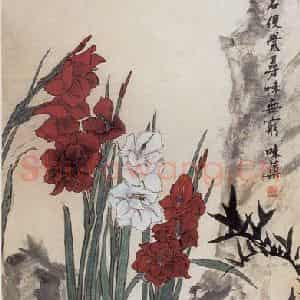 1956年 郭味蕖《什样锦》国画花鸟兼工带写作品图片鉴赏