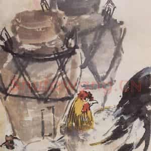 1958年 郭味蕖《腊月》国画花鸟写意作品图片鉴赏