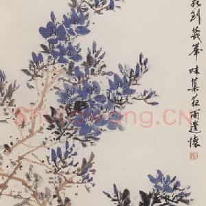 1958年 郭味蕖《春山处处》国画花鸟写意作品图片鉴赏