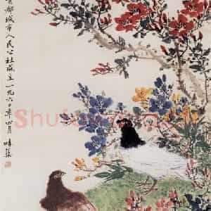 1960年 郭味蕖《日日东风处处花》国画花鸟写意作品图片鉴赏