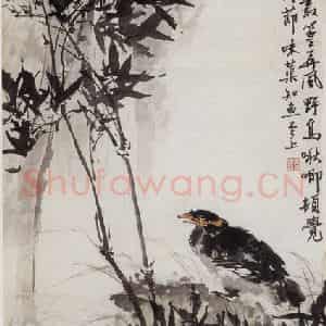 1960年 郭味蕖《秋声》国画花鸟写意作品图片鉴赏