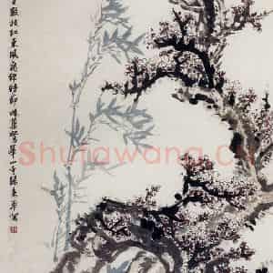 1960年 郭味蕖《杏花》国画花鸟写意作品图片鉴赏