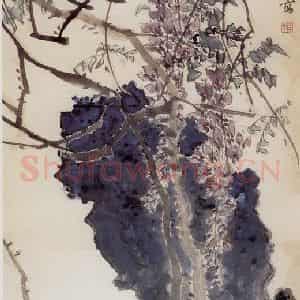 1960年 郭味蕖《藤》国画花鸟写意作品图片鉴赏