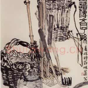 1961年 郭味蕖《农器》国画花鸟写意作品图片鉴赏