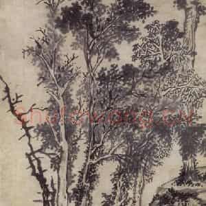 明代 文征明《雨晴纪事图轴》国画山水作品图片鉴赏