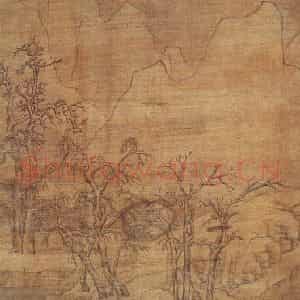 明代 文征明《山阴晴雪图轴》国画山水作品图片鉴赏