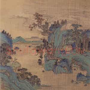 明代 文征明《山水图页》国画山水作品图片鉴赏