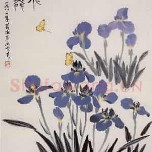 1982年 萧淑芳《飞舞》国画花鸟作品图片鉴赏
