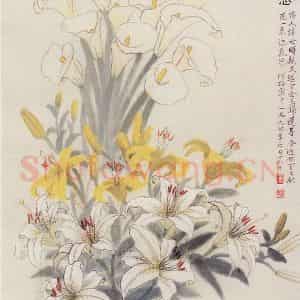 1997年 萧淑芳《深切的怀念》国画花鸟作品图片鉴赏