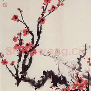 70年代 萧淑芳《报春》国画花鸟作品图片鉴赏