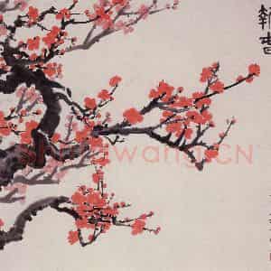 70年代 萧淑芳《报春》国画花鸟作品图片鉴赏